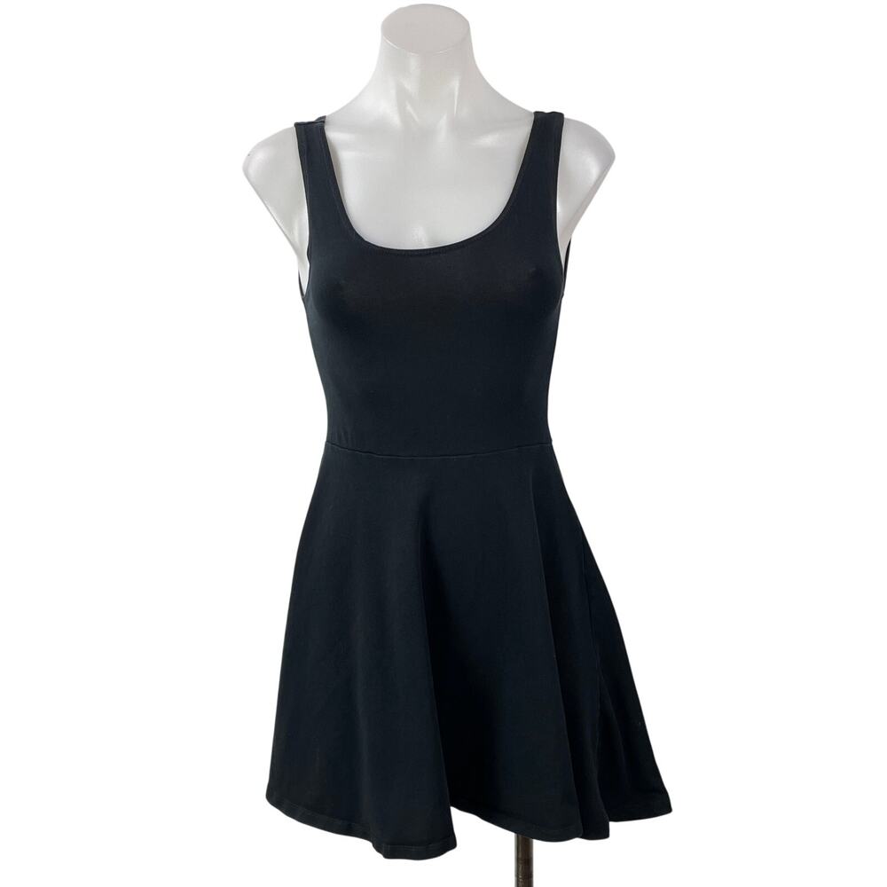 Topshop Women's Black Sleeveless Flowy A-line Skater Fit & Flare Dress Size 4